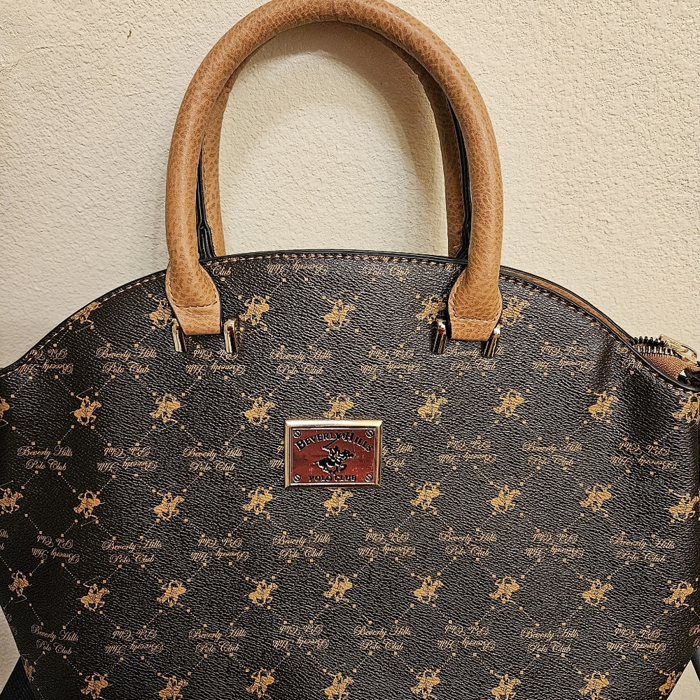 Beverly Hills Polo Club Leather Shoulder Bag